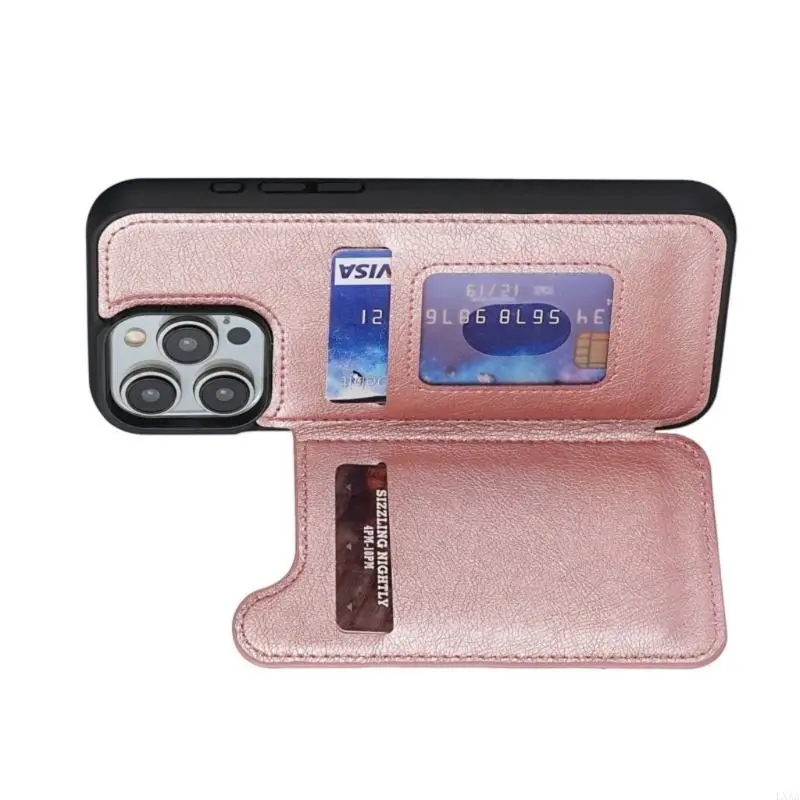 LXAA Wallet Case with Card Holder Functionality Shockproof Phone Case Excellent Fitting for Phone 16 Series