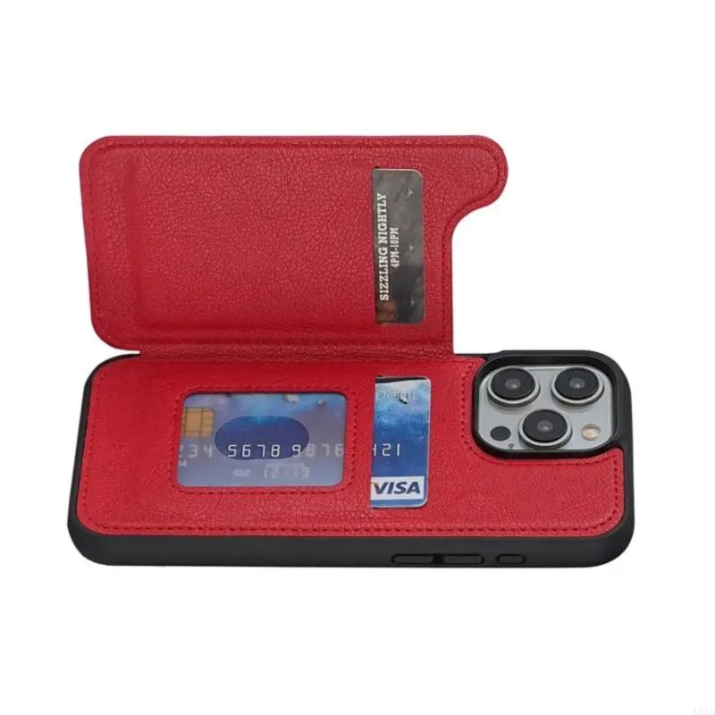 LXAA Wallet Case with Card Holder Functionality Shockproof Phone Case Excellent Fitting for Phone 16 Series
