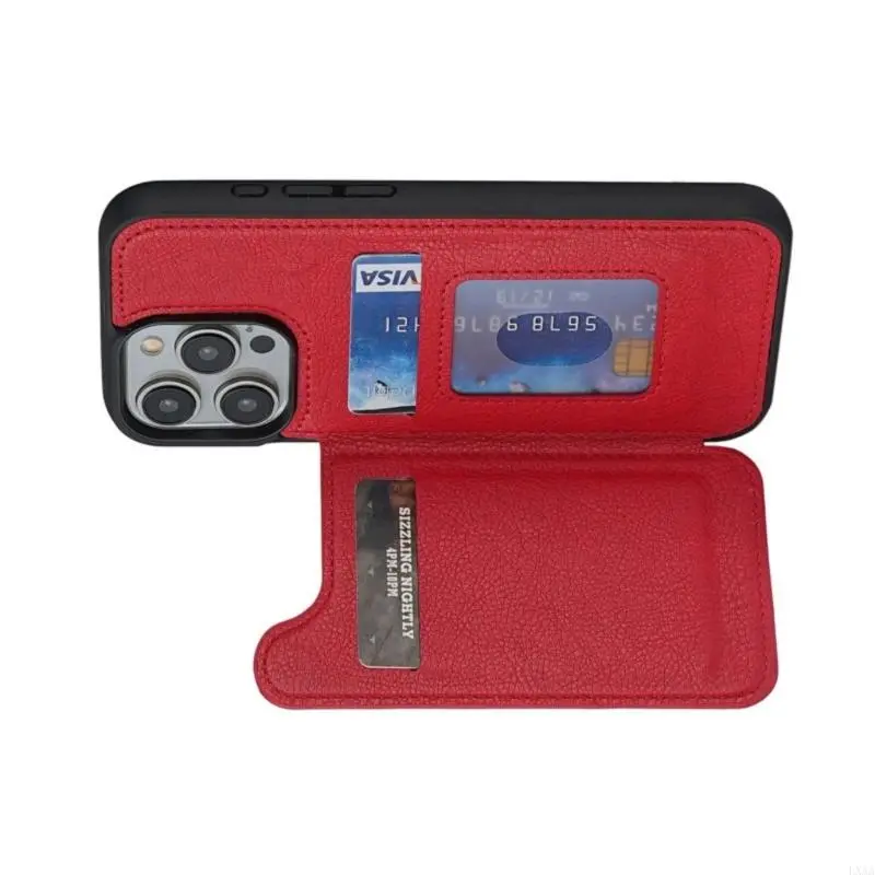 LXAA Wallet Case with Card Holder Functionality Shockproof Phone Case Excellent Fitting for Phone 16 Series