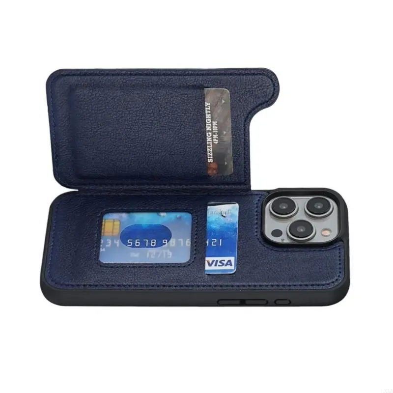 LXAA Wallet Case with Card Holder Functionality Shockproof Phone Case Excellent Fitting for Phone 16 Series