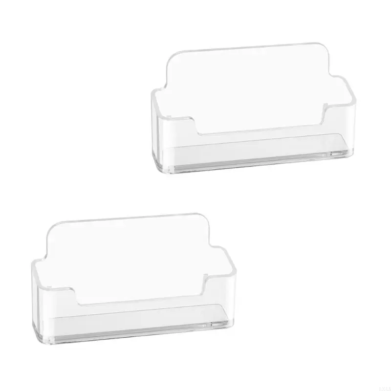 LXAA 2Pcs Business Card Case Acrylic Name Card Stand Display Stand Card Organizerr