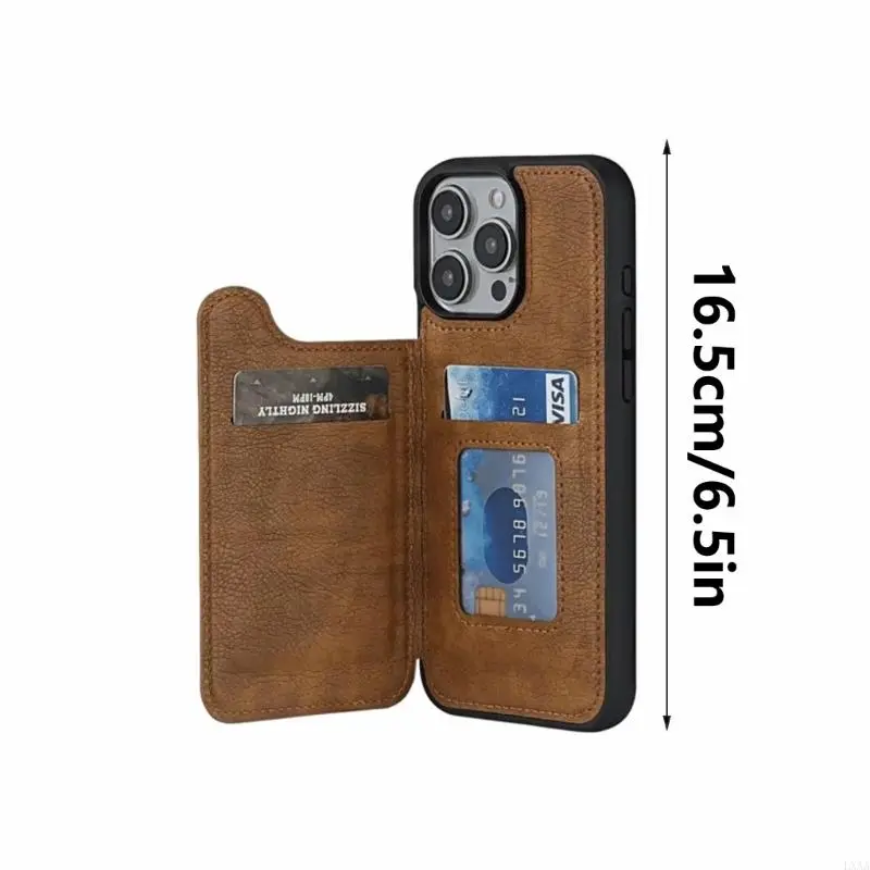 LXAA Wallet Case with Card Holder Functionality Shockproof Phone Case Excellent Fitting for Phone 16 Series