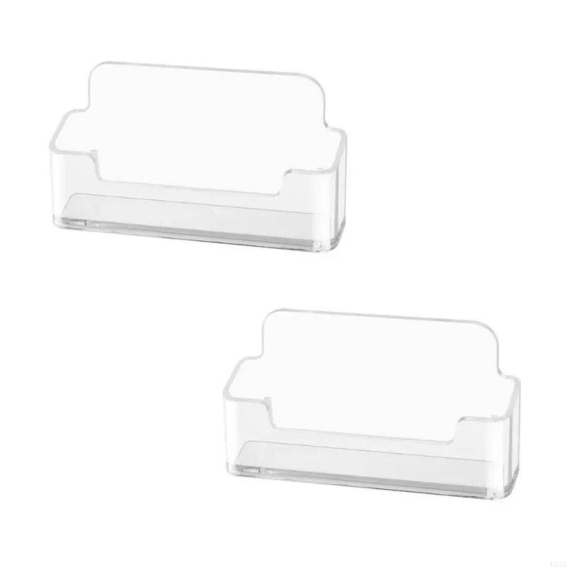 LXAA 2Pcs Business Card Case Acrylic Name Card Stand Display Stand Card Organizerr