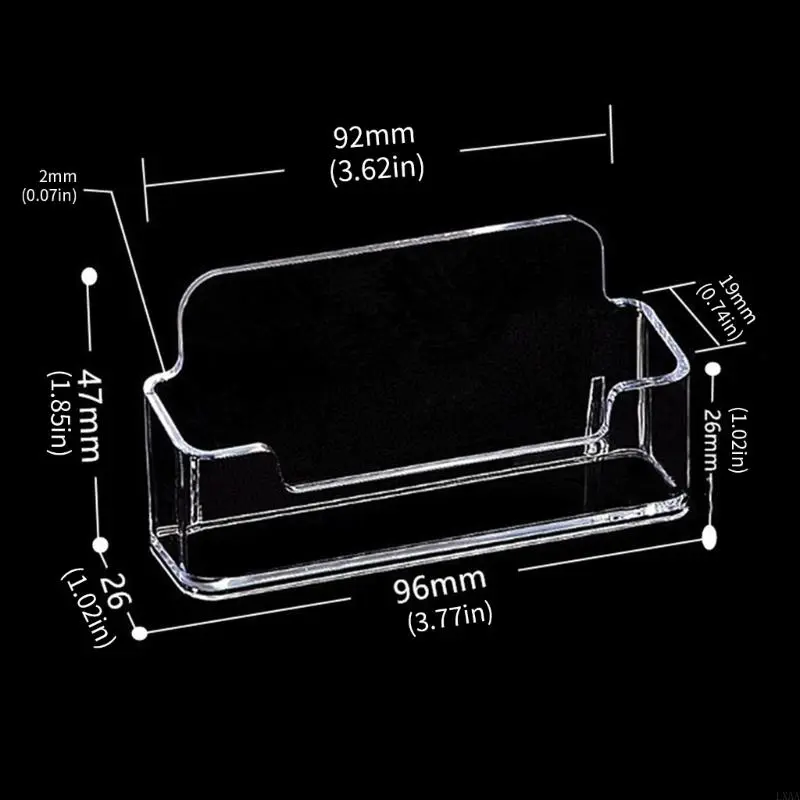 LXAA 2Pcs Business Card Case Acrylic Name Card Stand Display Stand Card Organizerr