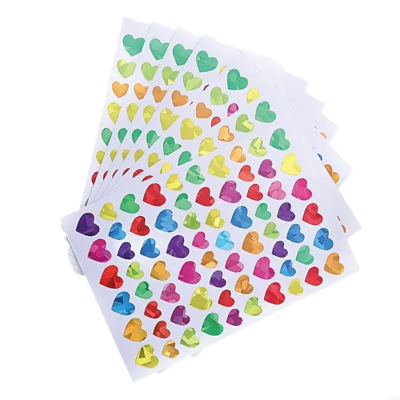 LXAA Glittered Star Heart Sticker Wrapping Sticker for Scrapbooking Journal Notebook