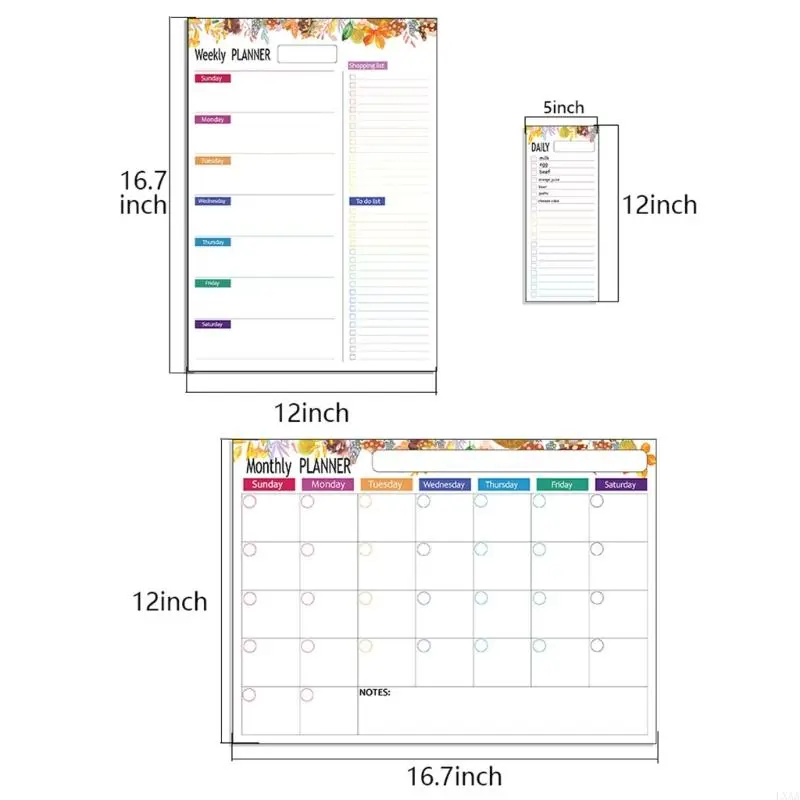 LXAA Fridge Calendar Weekly Monthly Planner Calendar Whiteboard