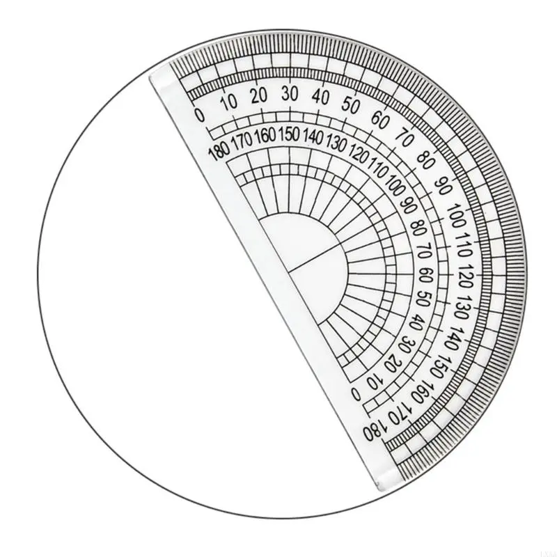 LXAA 4 Pcs Geometry Math Set Plastic 15cm Ruler Set Ruler Protractor Set Triangle Ruler for Kids Classroom Learning