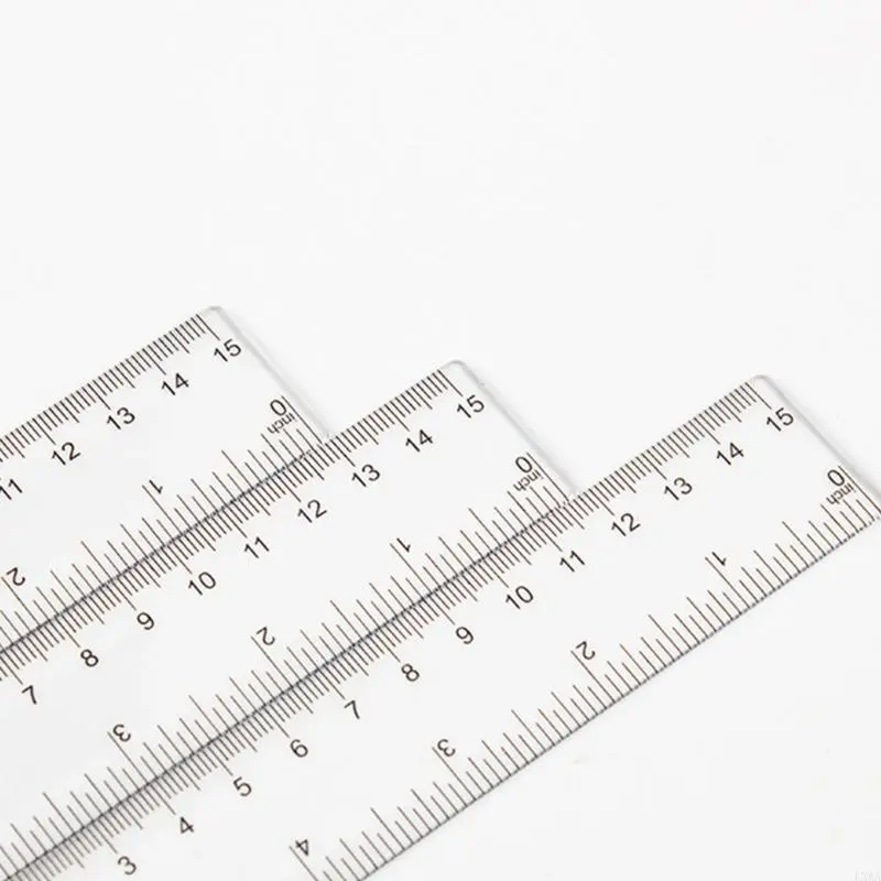 LXAA 4 Pcs Geometry Math Set Plastic 15cm Ruler Set Ruler Protractor Set Triangle Ruler for Kids Classroom Learning