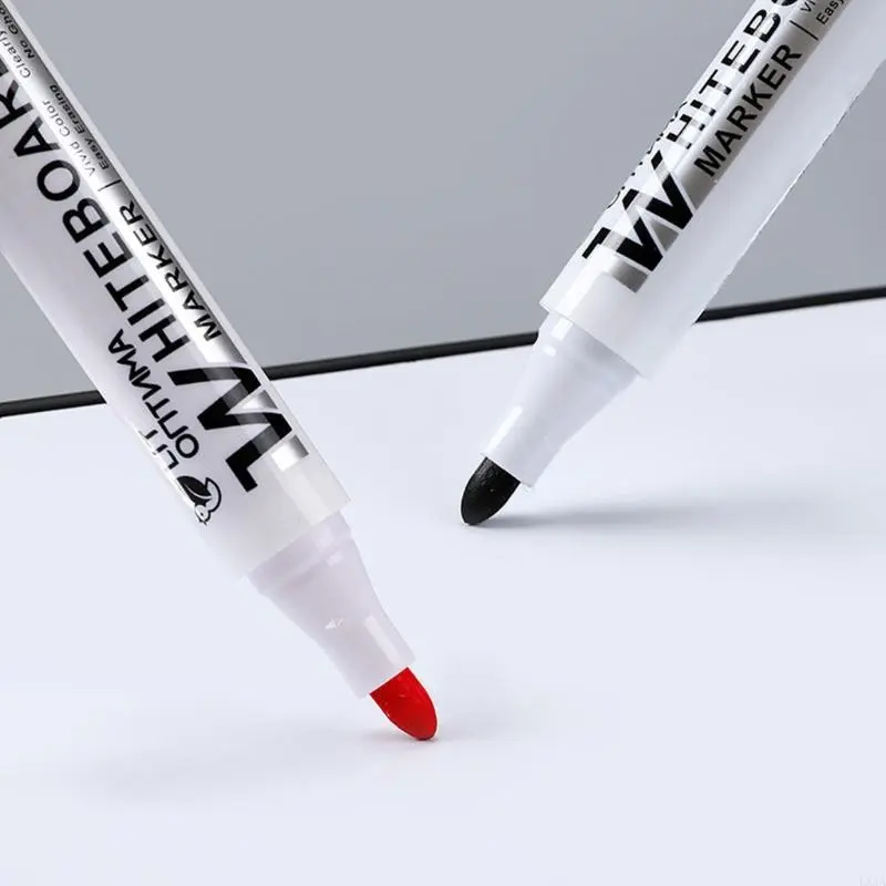 LXAA 10Pcs Erasable Whiteboard Marker 2.0mm Line Width Water Based Inks Quick Dry Whiteboard Marker for Calendar Refrigerator