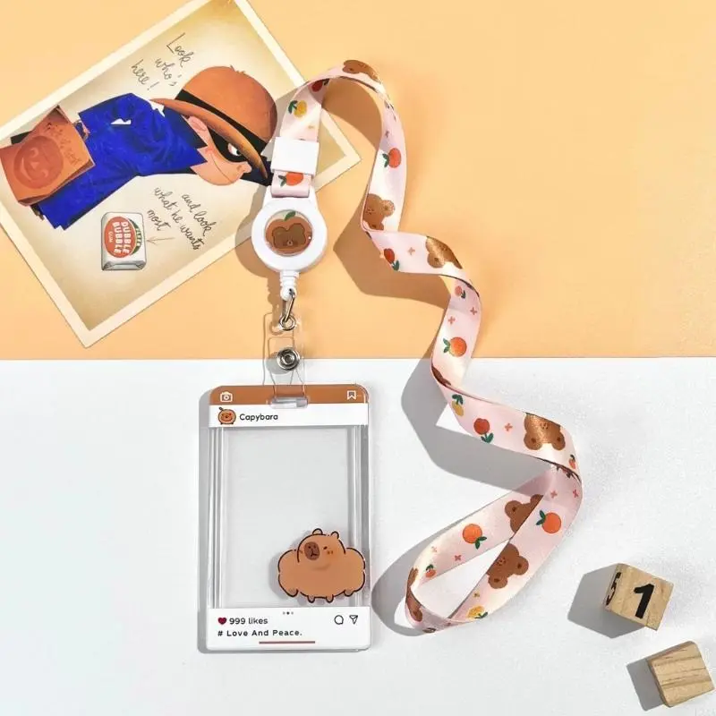 LXAA Retractable Lanyard and Card Case Retractable Badge Reel with Card Sleeve