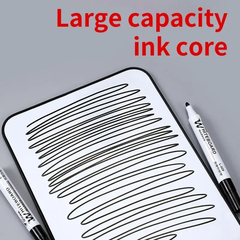 LXAA 10Pcs Erasable Whiteboard Marker 2.0mm Line Width Water Based Inks Quick Dry Whiteboard Marker for Calendar Refrigerator