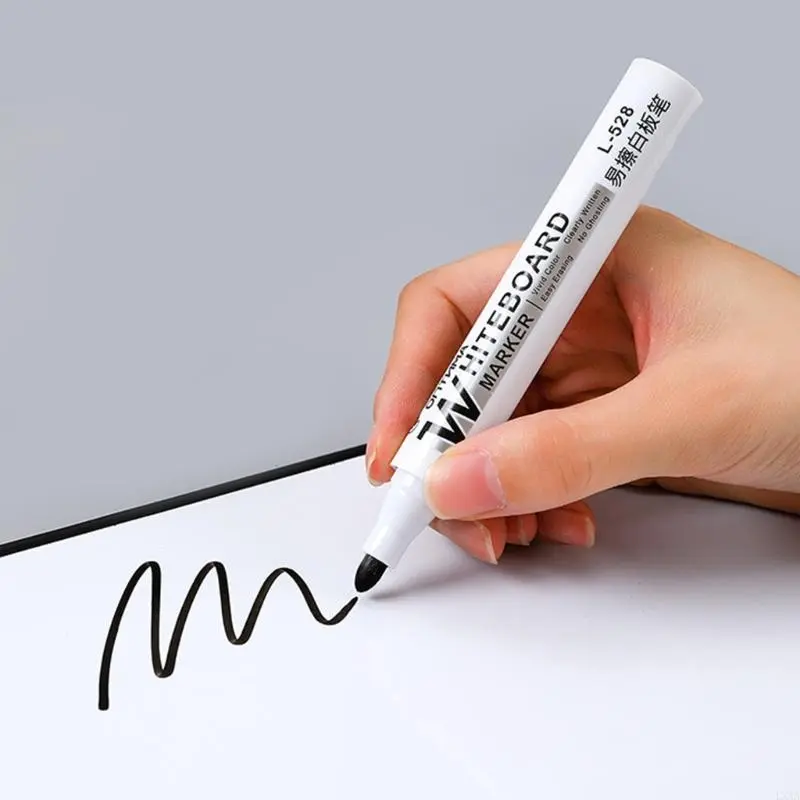 LXAA 10Pcs Erasable Whiteboard Marker 2.0mm Line Width Water Based Inks Quick Dry Whiteboard Marker for Calendar Refrigerator