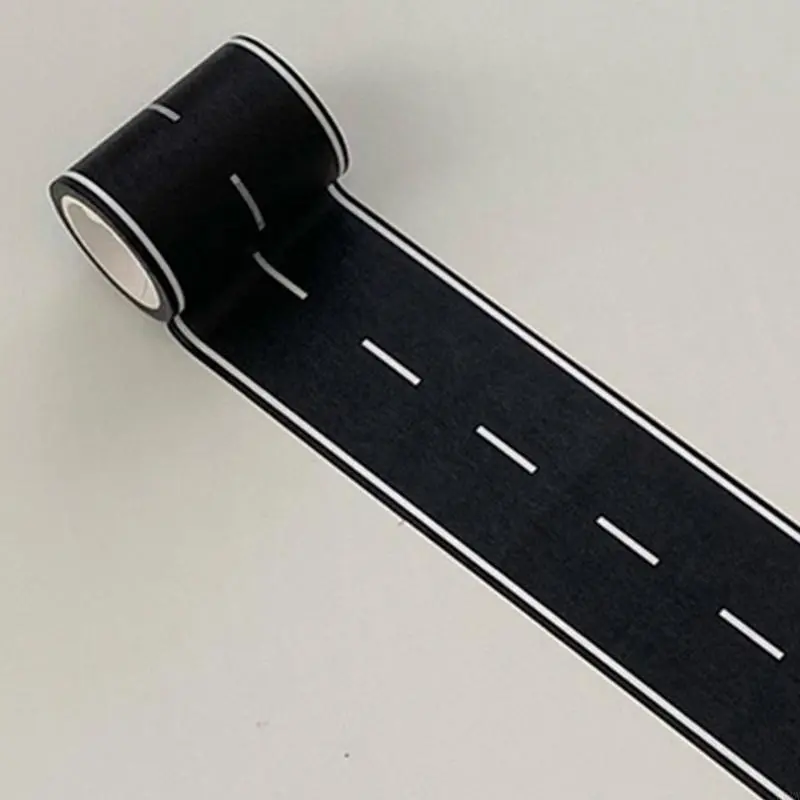 LXAA Road Track Tape 50mmx5m Racetrack Sticker Tape for Journal Planner Photo Frame Scrapbooking Background Tape for Craft