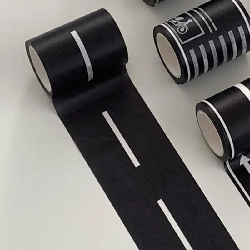 LXAA Road Track Tape 50mmx5m Racetrack Sticker Tape for Journal Planner Photo Frame Scrapbooking Background Tape for Craft