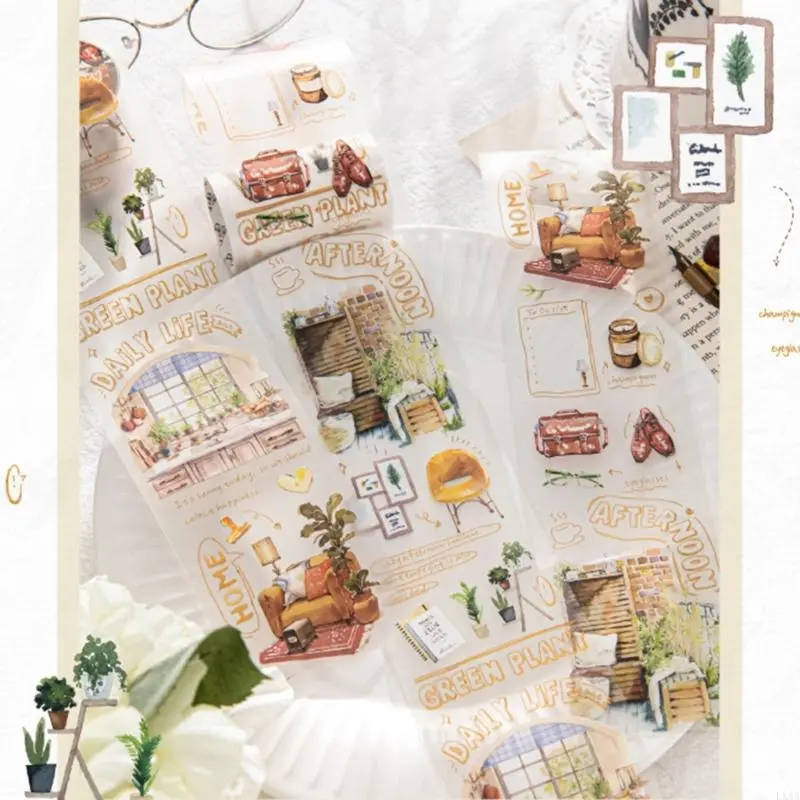 LXAA 6mmX2M Clear PET Tape for Scrapbooking Journal Notebook Planner Photo Frame