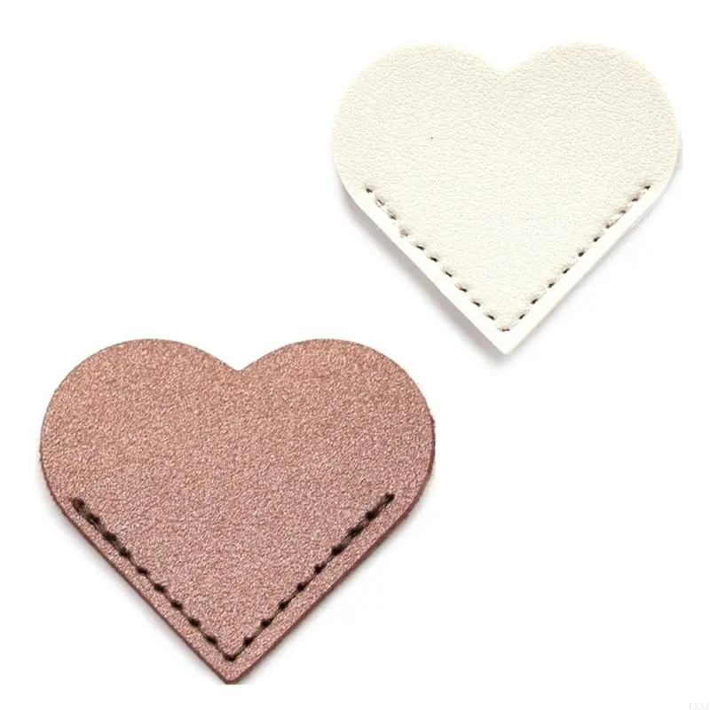 LXAA Bible Bookmarks Corner Page Marker PU Leather Bookmarks Heart Shaped Bookmarks Simple Book Markers Reading Supplies
