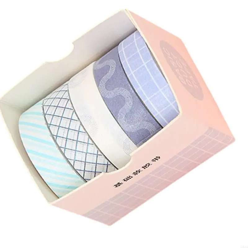LXAA 5Rolls Scrapbooking Tape for Art Craft 10mmx2m Decorative Tape for Journal Craft