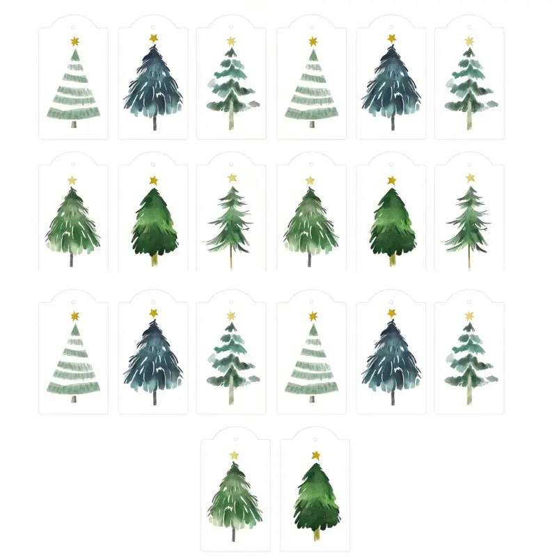 20 Pcs/Set Christmas Labels Christmas Gift Tagged for Gifts Packaging Decoration