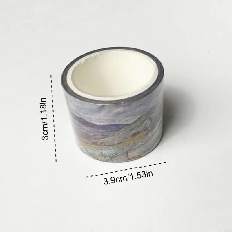 LXAA 30mm Wide Scrapbooking Tape Aesthetic Masking Tape for Journal Album Packaging