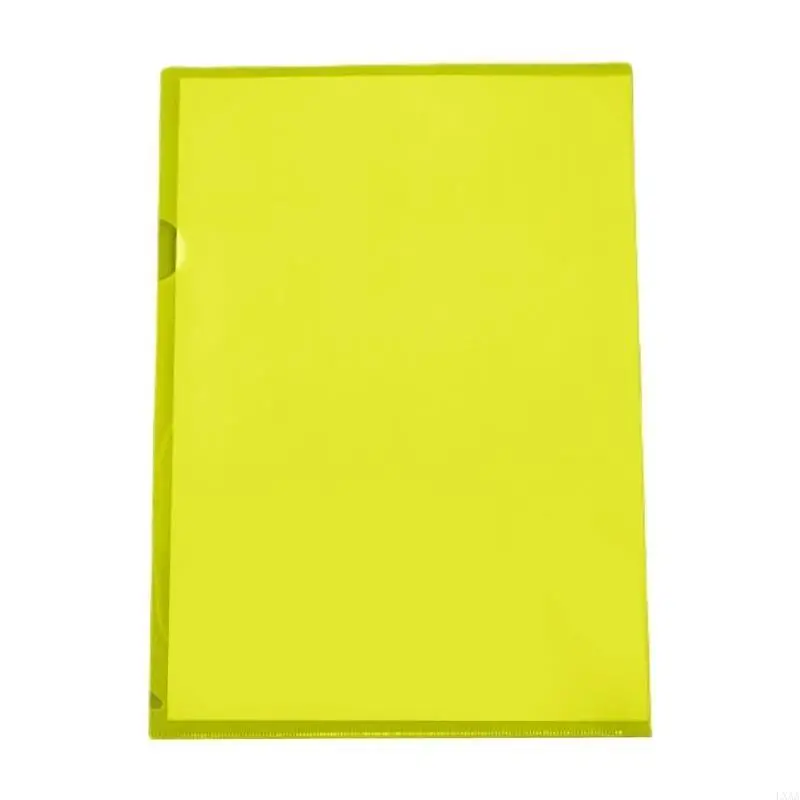 LXAA 6 Color L Shaped Folder A 4 Plastic Folder Paper Clip Folder for Protection File