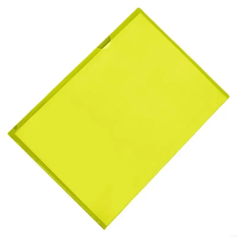 LXAA 6 Color L Shaped Folder A 4 Plastic Folder Paper Clip Folder for Protection File