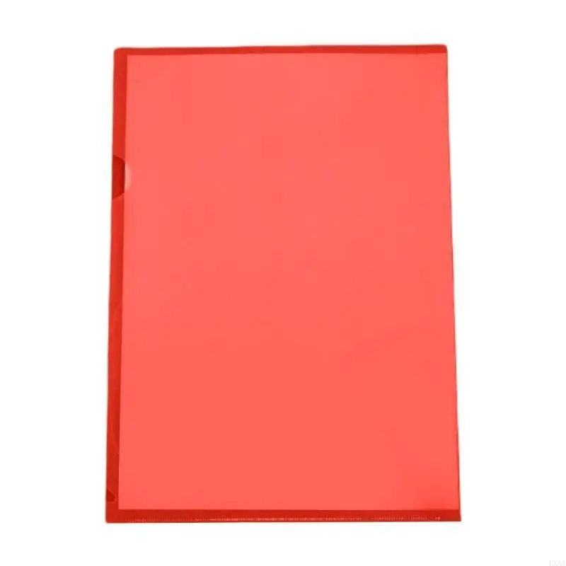 LXAA 6 Color L Shaped Folder A 4 Plastic Folder Paper Clip Folder for Protection File