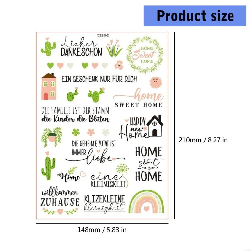 LXAA Water Transfer Sticker Water Resistant Rub On Sticker for Art Craft Glass Furniture 5.83x8.27Inch