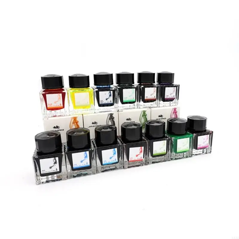 LXAA 30ml Fountain Pen Writing Colorful Fountain Pen Artist Calligraphy for Writing Painting and Journaling