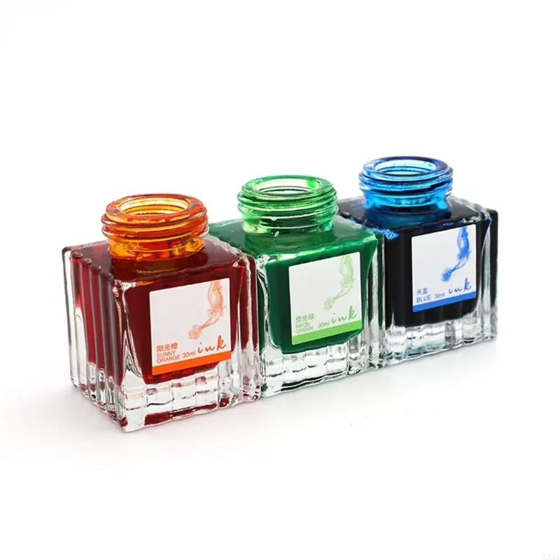 LXAA 30ml Fountain Pen Writing Colorful Fountain Pen Artist Calligraphy for Writing Painting and Journaling