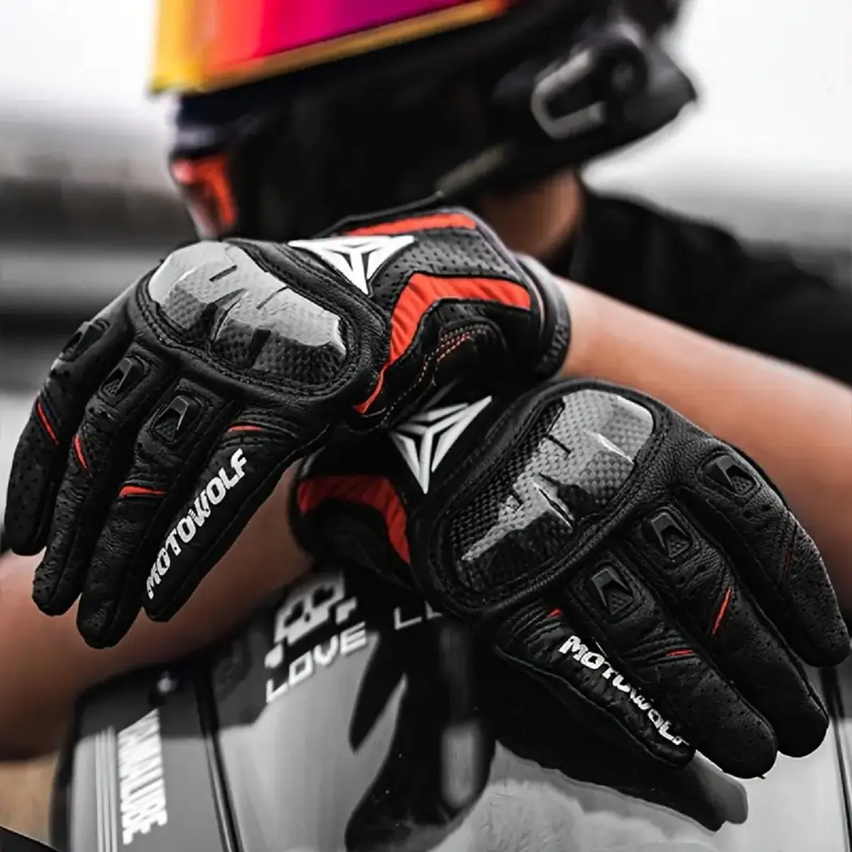 Motorcycle Biker Racing Men Leather Gloves Women Summer Breathable Motorbike Guantes Motor Motocross Cycling Protective Items
