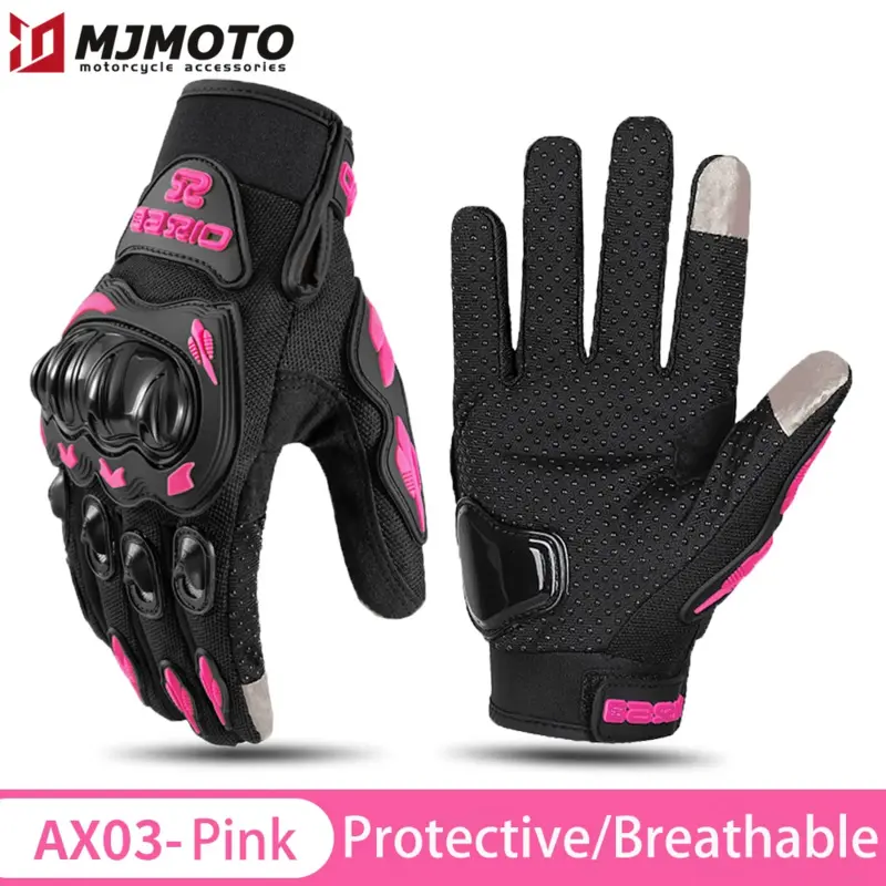 Breathable Mesh Summer Motorcycle Gloves Touch Screen Anti-Slip Motocross Racing Gloves for Men Women Anti-Fall Riding Gear