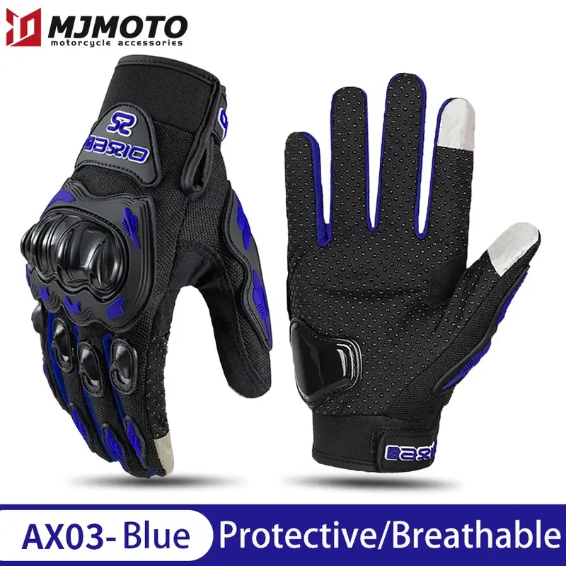 Breathable Mesh Summer Motorcycle Gloves Touch Screen Anti-Slip Motocross Racing Gloves for Men Women Anti-Fall Riding Gear