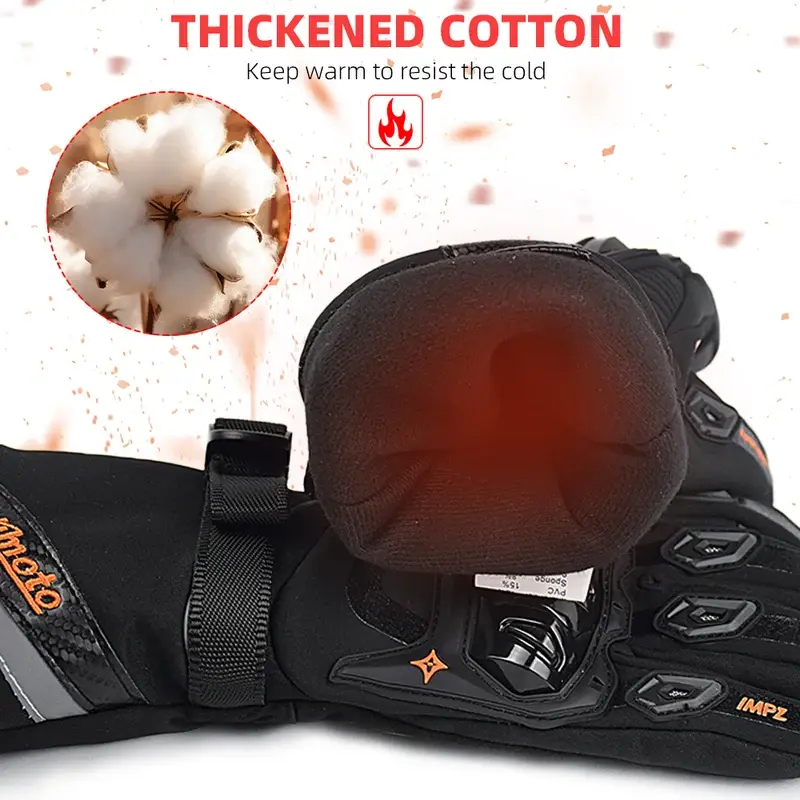 MJMOTO Rainproof Motorcycle Riding Gloves Winter Warm Motocross Protective Luvas Anti-fall ATV UTV MTB Motorbike Cycling Glove