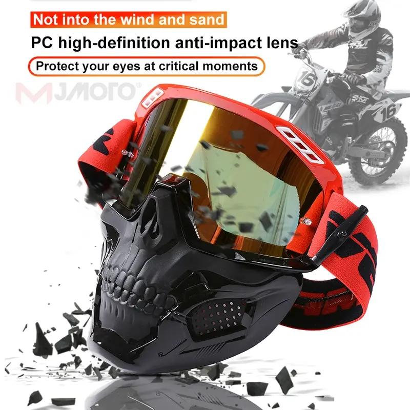 Versatile Use: Ideal for motocross, skiing, rallies, and outdoor sports; includes clear lens, tear-off film, and storage bag