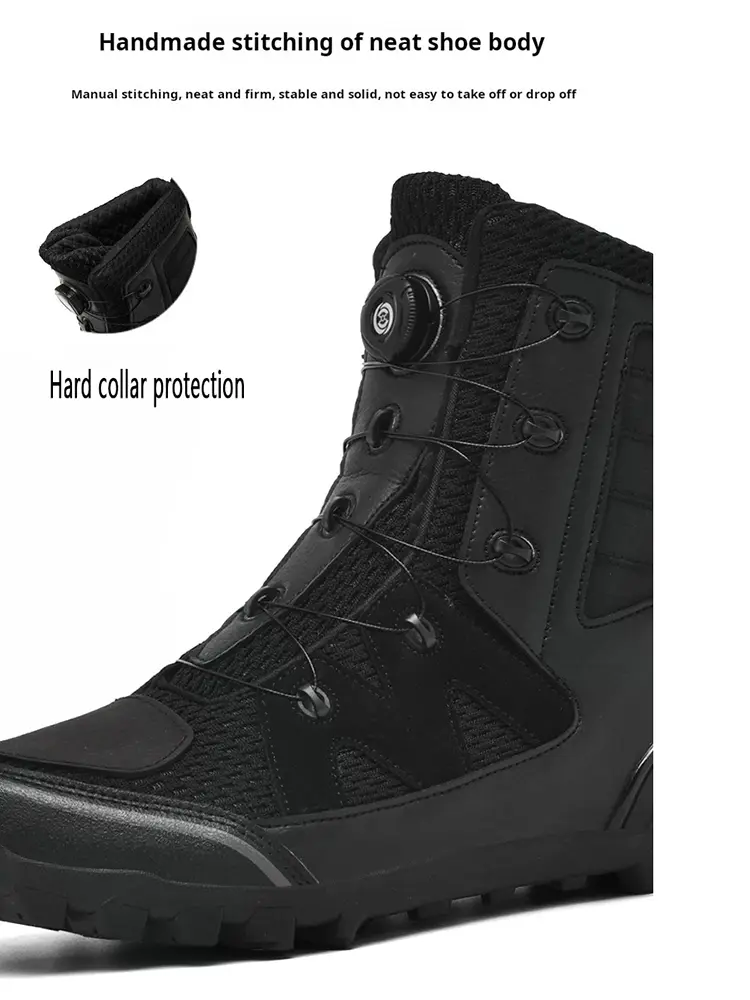 Motorcycle Boots Men Moto Riding Boots Four Seasons Breathable Motorcycles Shoes Motorbike Chopper Cruiser Touring Ankle Shoes
