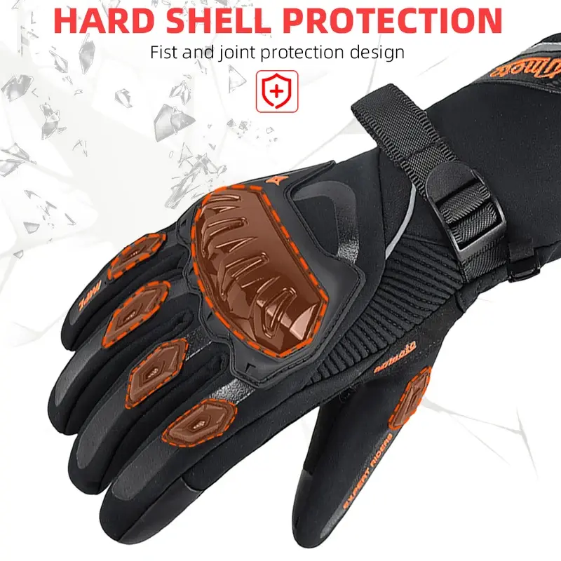 MJMOTO Rainproof Motorcycle Riding Gloves Winter Warm Motocross Protective Luvas Anti-fall ATV UTV MTB Motorbike Cycling Glove
