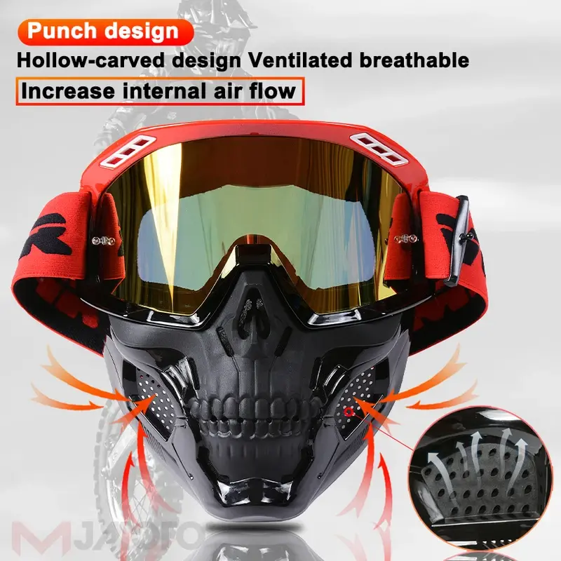 Versatile Use: Ideal for motocross, skiing, rallies, and outdoor sports; includes clear lens, tear-off film, and storage bag