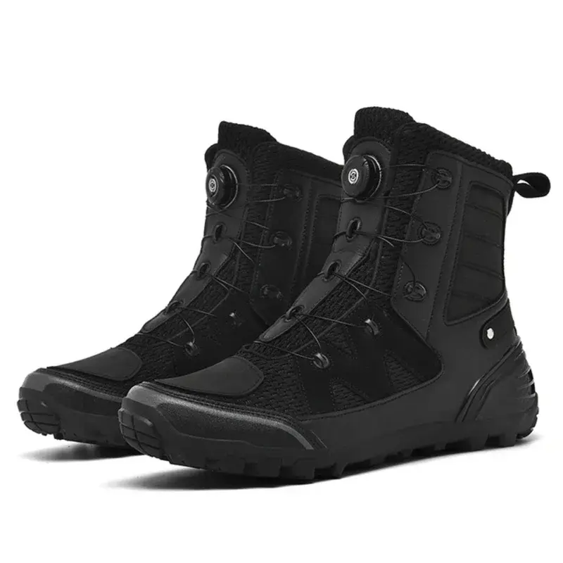 Motorcycle Boots Men Moto Riding Boots Four Seasons Breathable Motorcycles Shoes Motorbike Chopper Cruiser Touring Ankle Shoes