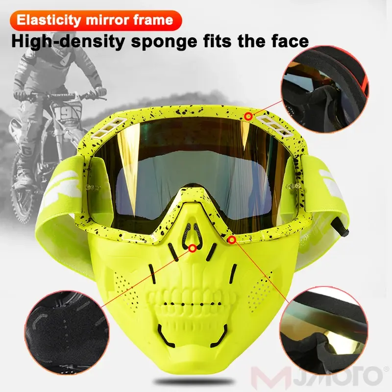 Versatile Use: Ideal for motocross, skiing, rallies, and outdoor sports; includes clear lens, tear-off film, and storage bag