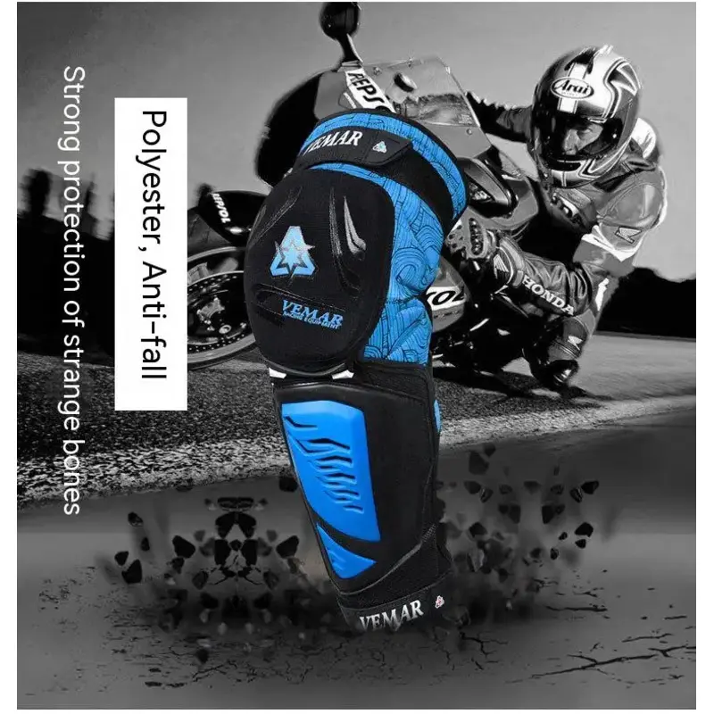 Breathable Motocross Knee Pads Hard Shell Protective Anti-Fall Motorcycle Riding Gear for Men Women Summer Off-Road Kneepad