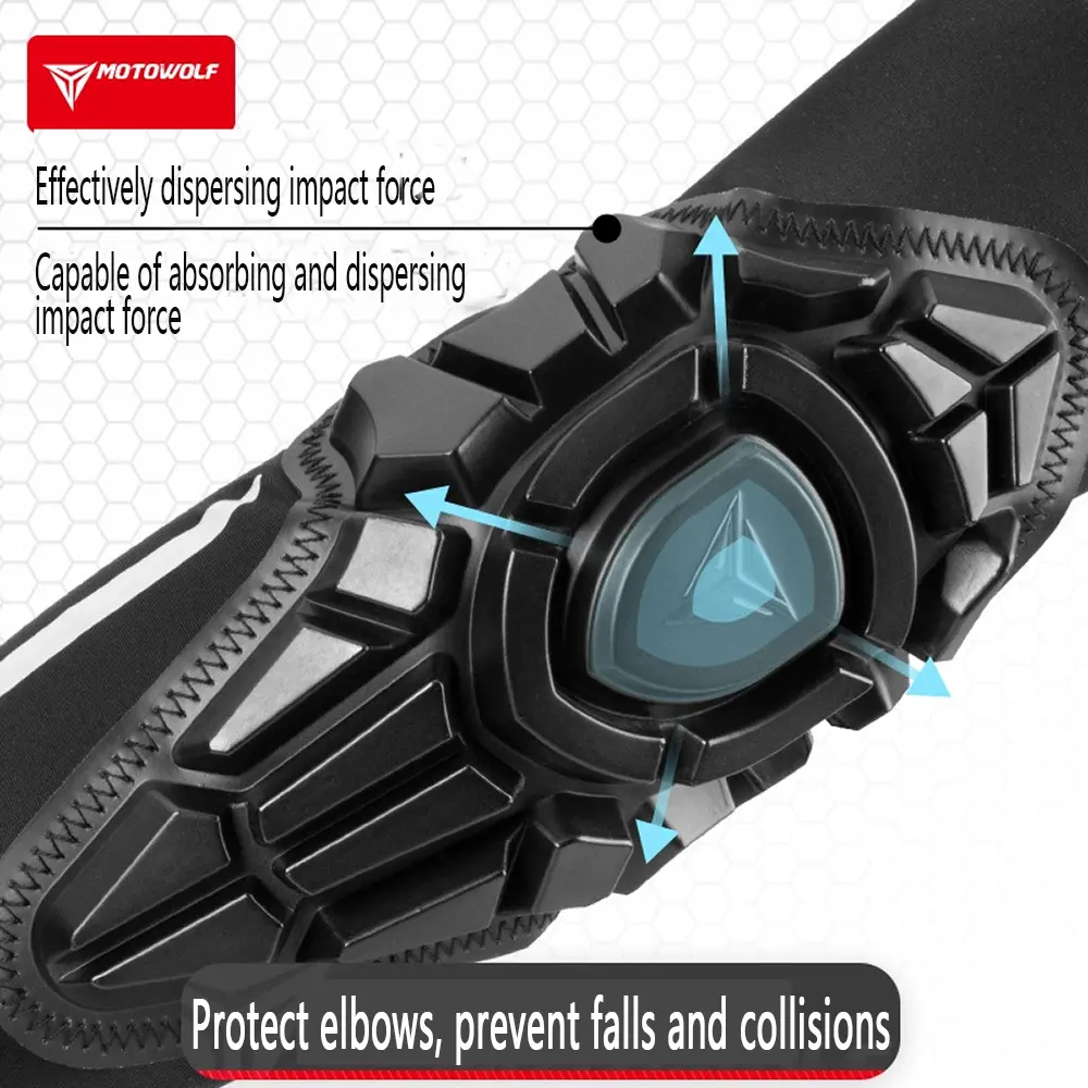 MOTOWOLF Summer Motorcycle Elbow Pads Mtb Cycling Elbow Protection Motocross Arm Protector BMX DH ATV Motorcyclist Equipment