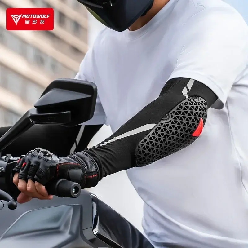 Motowolf MTB Elbow Guards with Breathable Mesh & Anti-Slip Grip - Durable Off-Road Motorcycle & E-Bike Armor for men & Women
