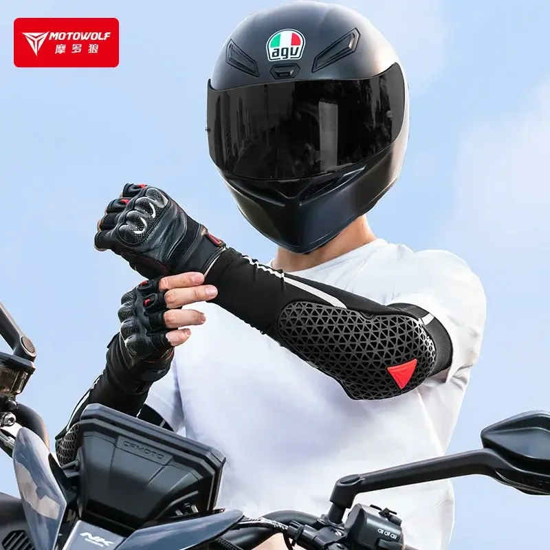 Motowolf MTB Elbow Guards with Breathable Mesh & Anti-Slip Grip - Durable Off-Road Motorcycle & E-Bike Armor for men & Women