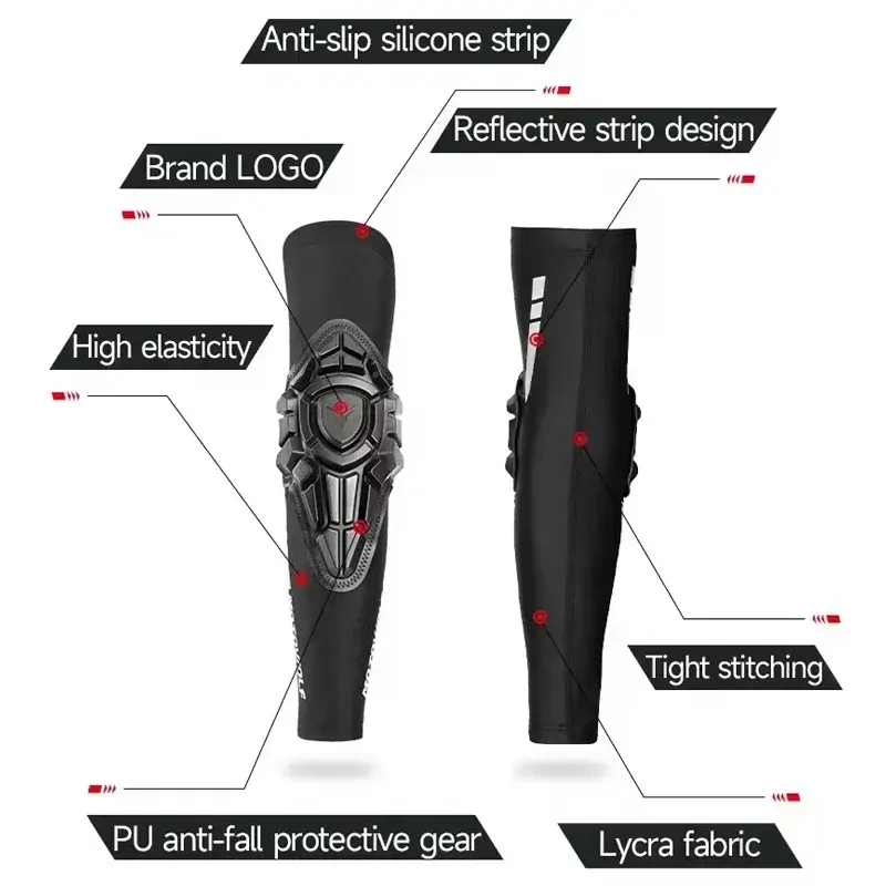 MOTOWOLF Summer Motorcycle Elbow Pads MTB Motocross BMX DH ATV Lightweight Breathable Armor Protector Adjustable Non-Slip Design