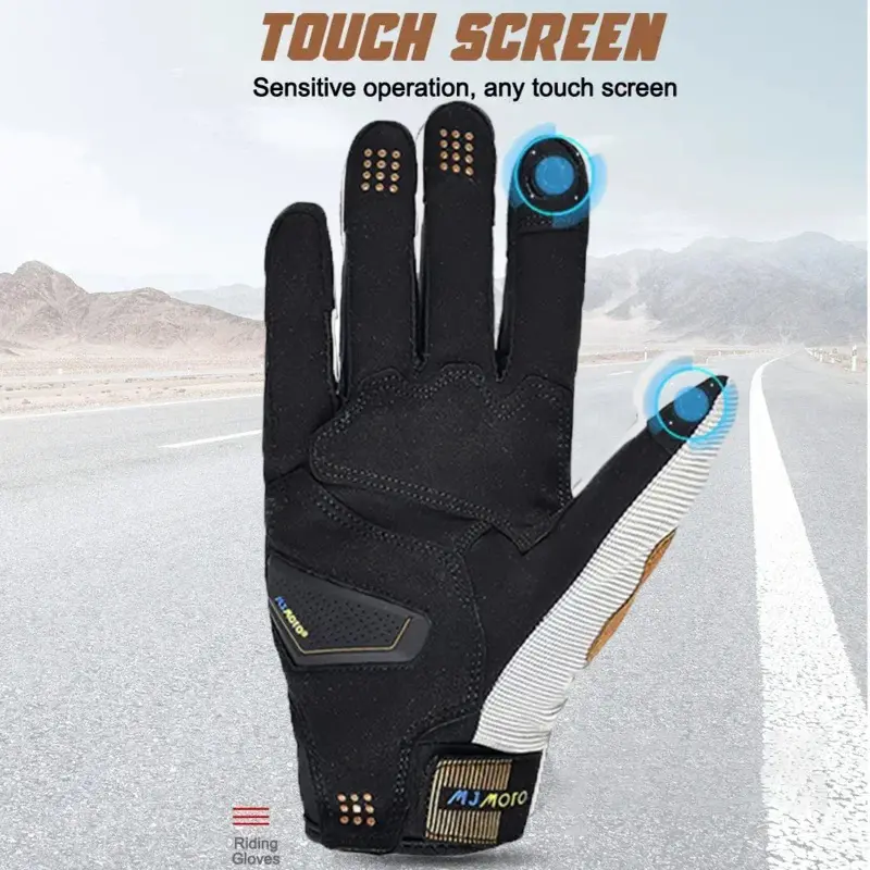 Summer Motorcycle Breathable Racing Balck Gloves for Men Motorbiker, ATV, MX, UTV, BMX & Off-Road Cycling Moto GP Style Glove