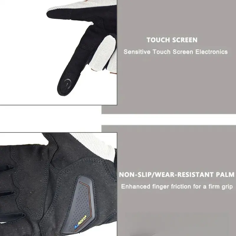 Summer Motorcycle Breathable Racing Balck Gloves for Men Motorbiker, ATV, MX, UTV, BMX & Off-Road Cycling Moto GP Style Glove