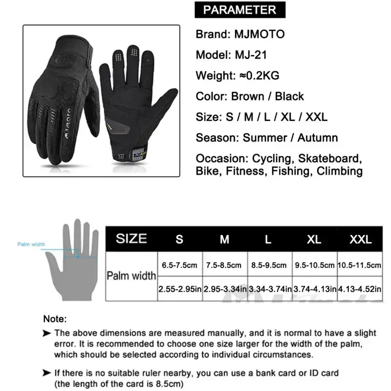 Summer Motorcycle Breathable Racing Balck Gloves for Men Motorbiker, ATV, MX, UTV, BMX & Off-Road Cycling Moto GP Style Glove