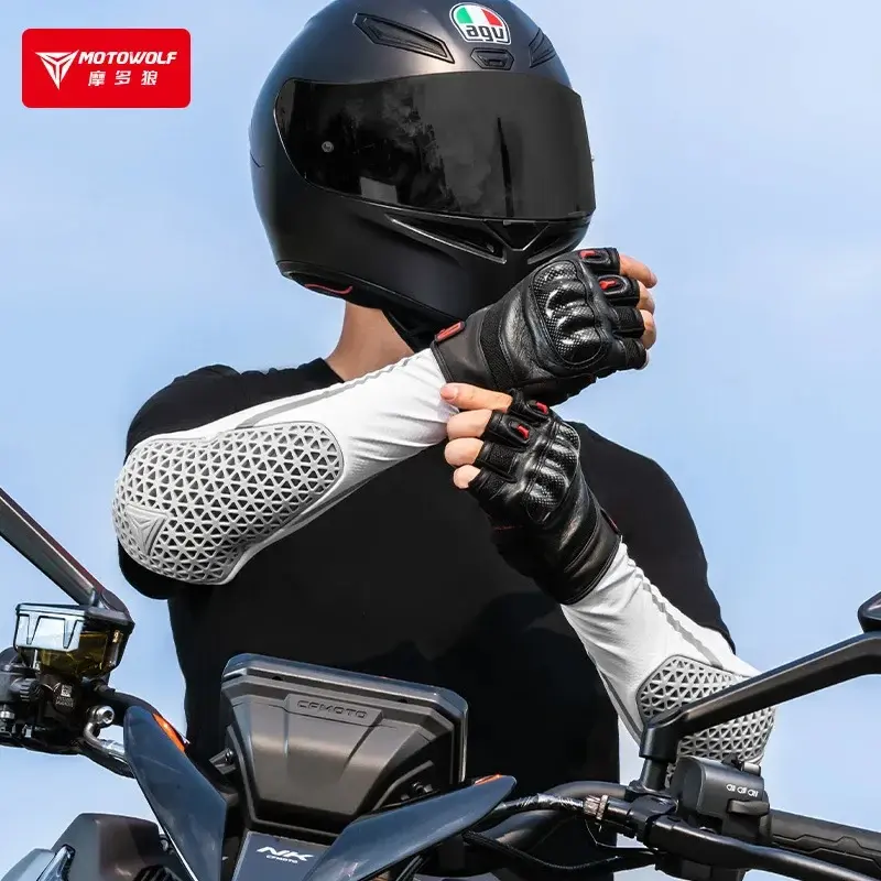Summer Motorcycle Elbow Protector by Motowolf Breathable MTB Cycling Gear, Anti-Slip Design for Off-Road Racing & E-Bike Riding