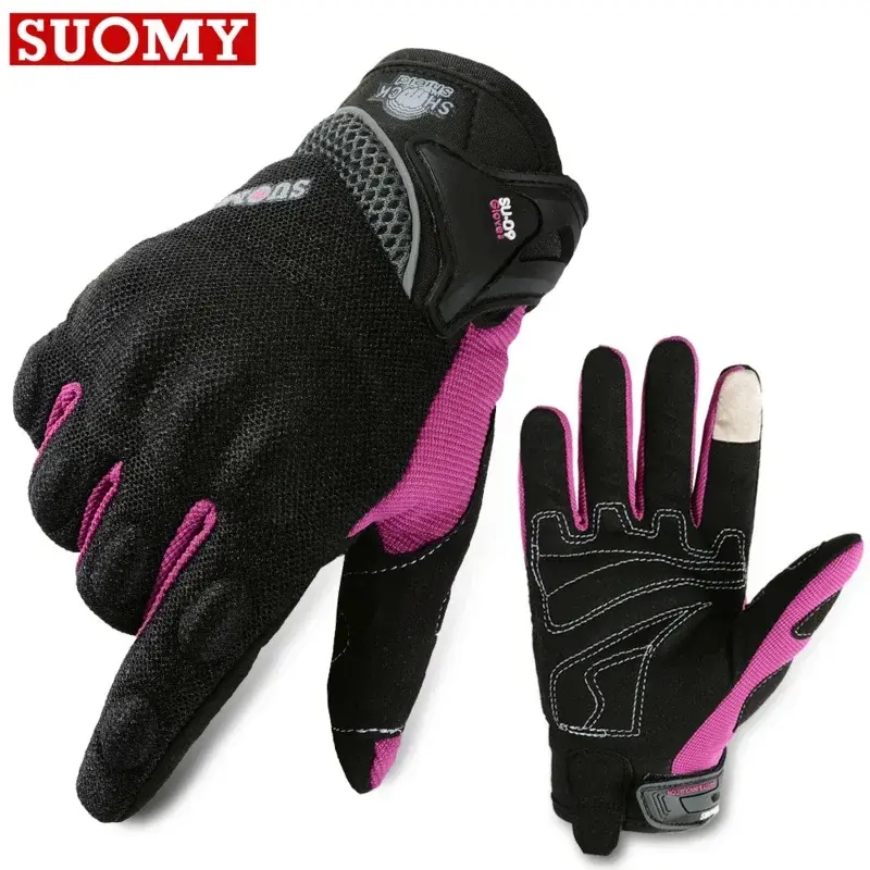 SUOMY Summer Motorcycle Gloves Breathable Touch Function Motocross Gloves Full Finger Moto Guantes Racing Gloves S-XXL