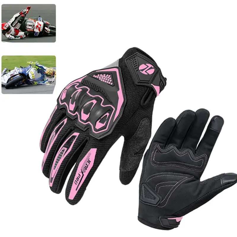 Lightweight Comfortable Summer Motorcycle Gloves Full Finger Touch Screen Compatible Unisex for Moto Riding and Cycling Guantes
